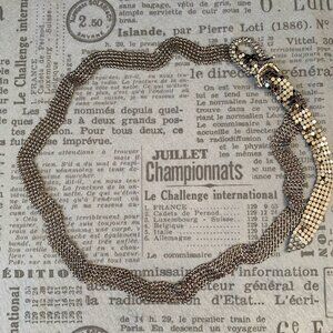 Vintage Jewelry belt /Silver tone / Rhine stone buckle/GIFT FOR HER